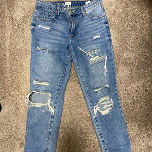 Loose fit high rise jeans